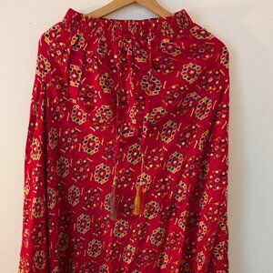 Vintage Red Ankle length skirt fits size upto XXL